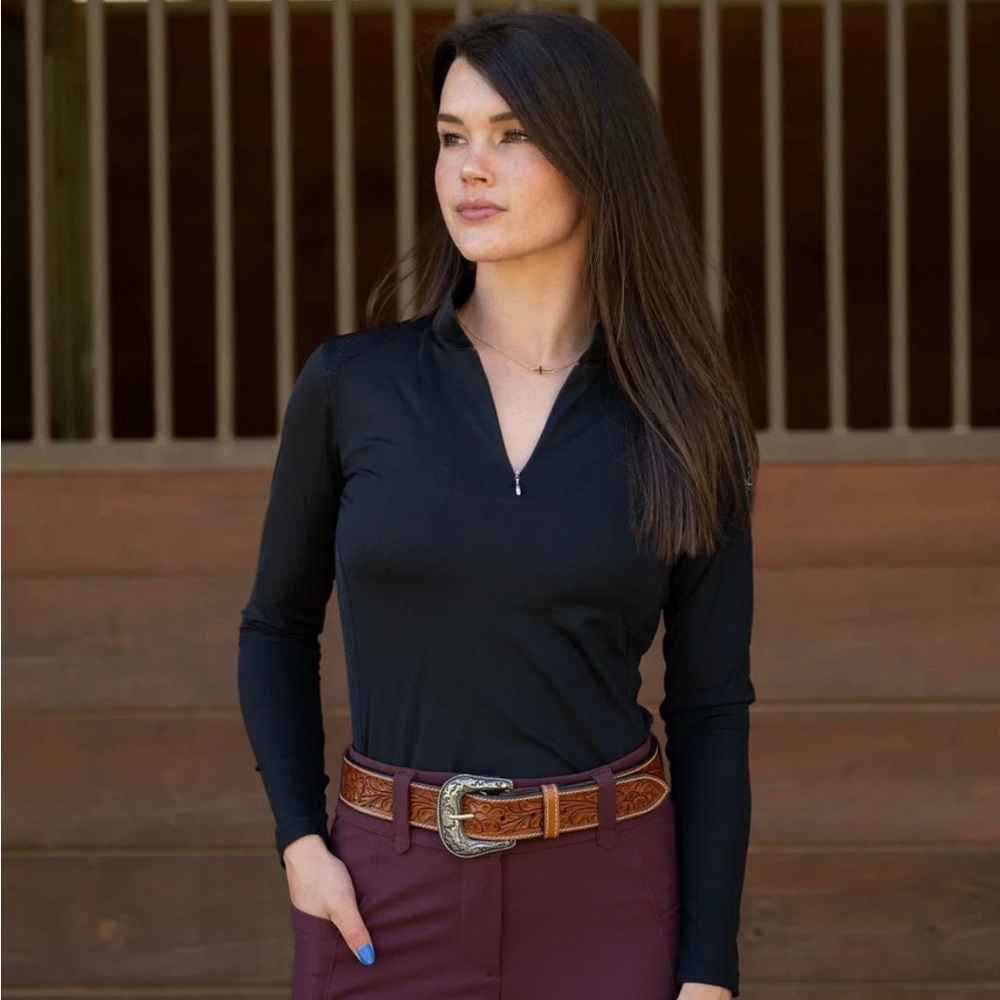 Free Ride Equestrian Sara Sun Shirt Black